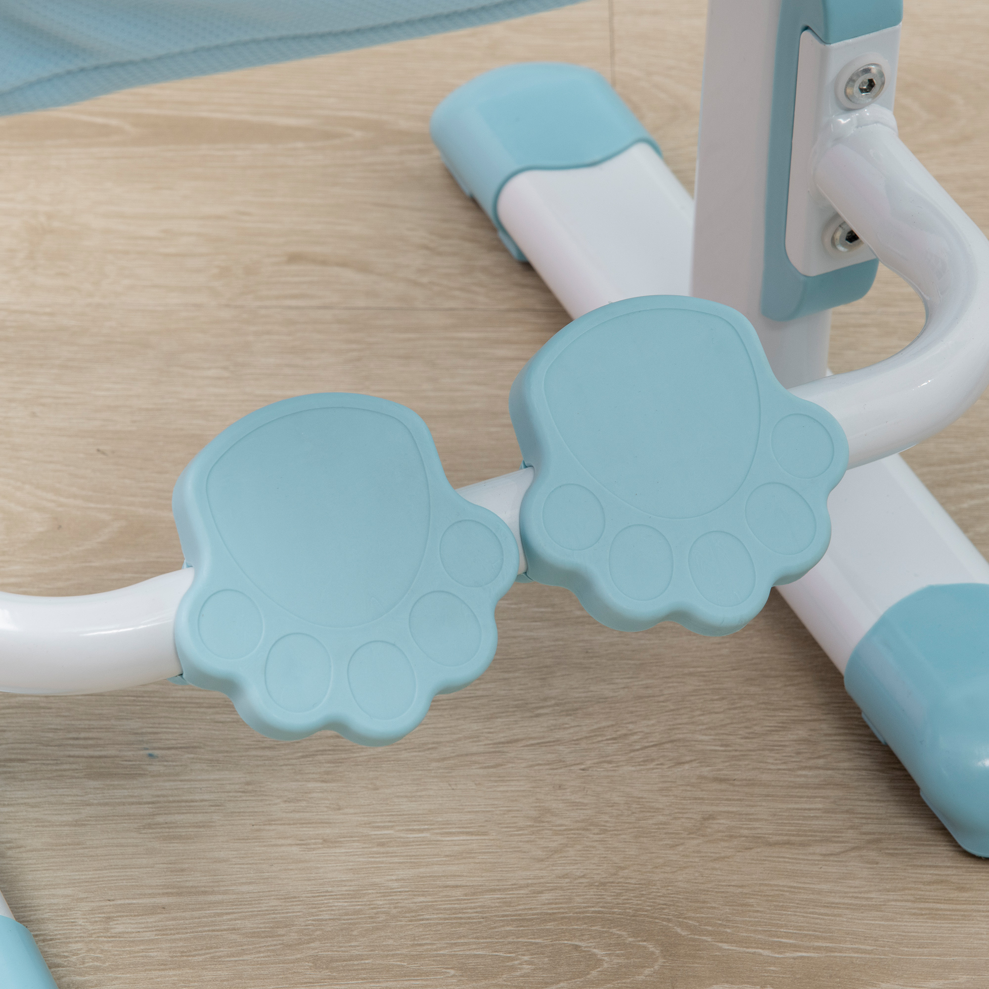 HOMCOM Kids Study Desk and Chair Set, Height Adjustable Set with Storage Shelves, Anti-Slip Mat, for Ages 3-12 Years