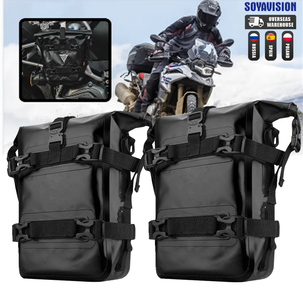 Barras de choque de marco Universal, bolsa impermeable, bolsa de colocación de herramientas de reparación para HONDA Suzuki BMW R1200GS Yamaha, piezas de bolsa de motocicleta