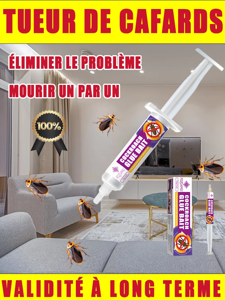 La formule unique tue les cafards en silence et commence le cauchemar des cafards.