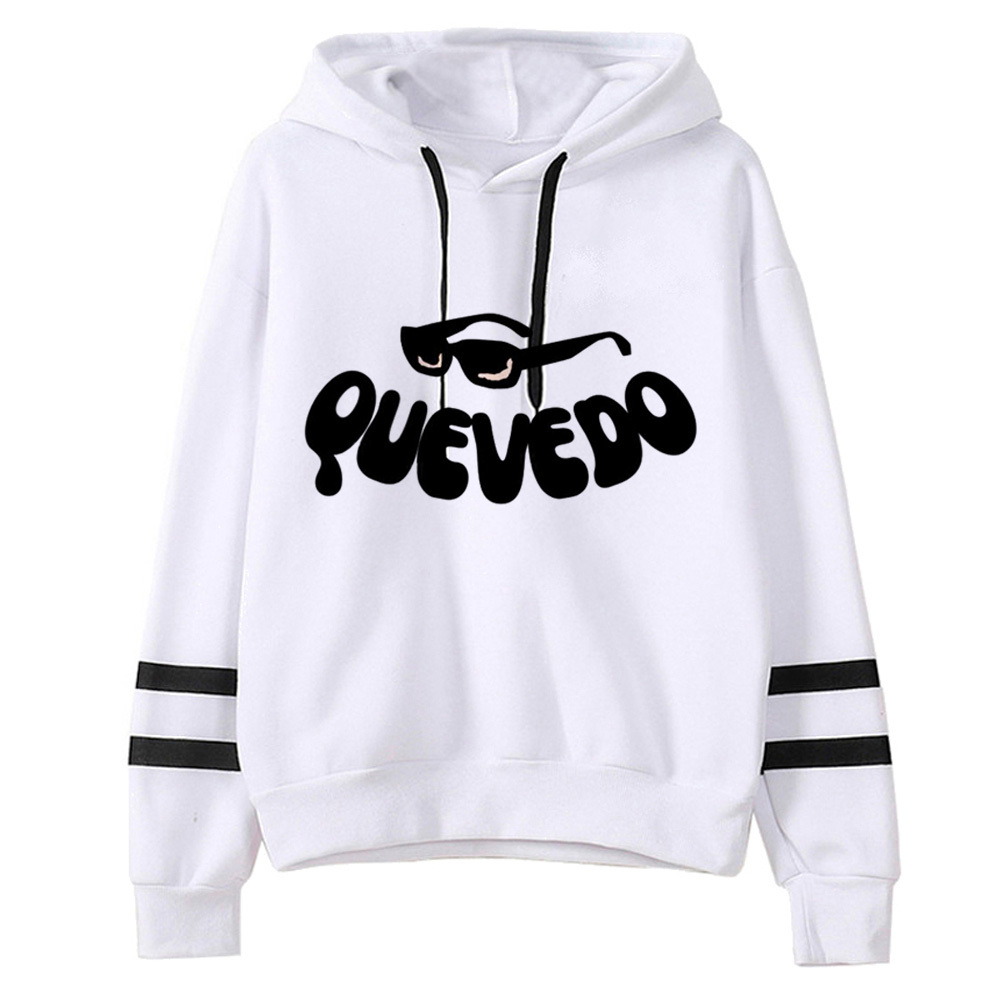 Quevedo Hoodies Damen Koreanischer Stil Grafik Sweatshirts Damen Anime Trainingsanzug