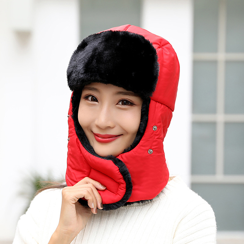 Warme Mütze Winter neue Mode Männer Frauen Hüte wasserdichte Thermo Fleece Bomber Hut Kapuze Hals wärmer Wanders chals Schnees ki