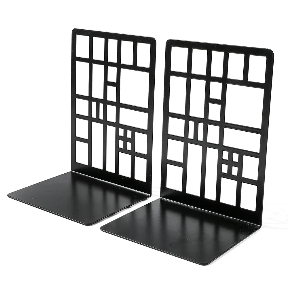 2pcs ตู้หนังสือราวบันได Book End ตู้หนังสือ End Heavy Duty Book End เก็บตู้หนังสือ Home Book End ผู้ถือหนังสือเหล็กตู้หนังสือ