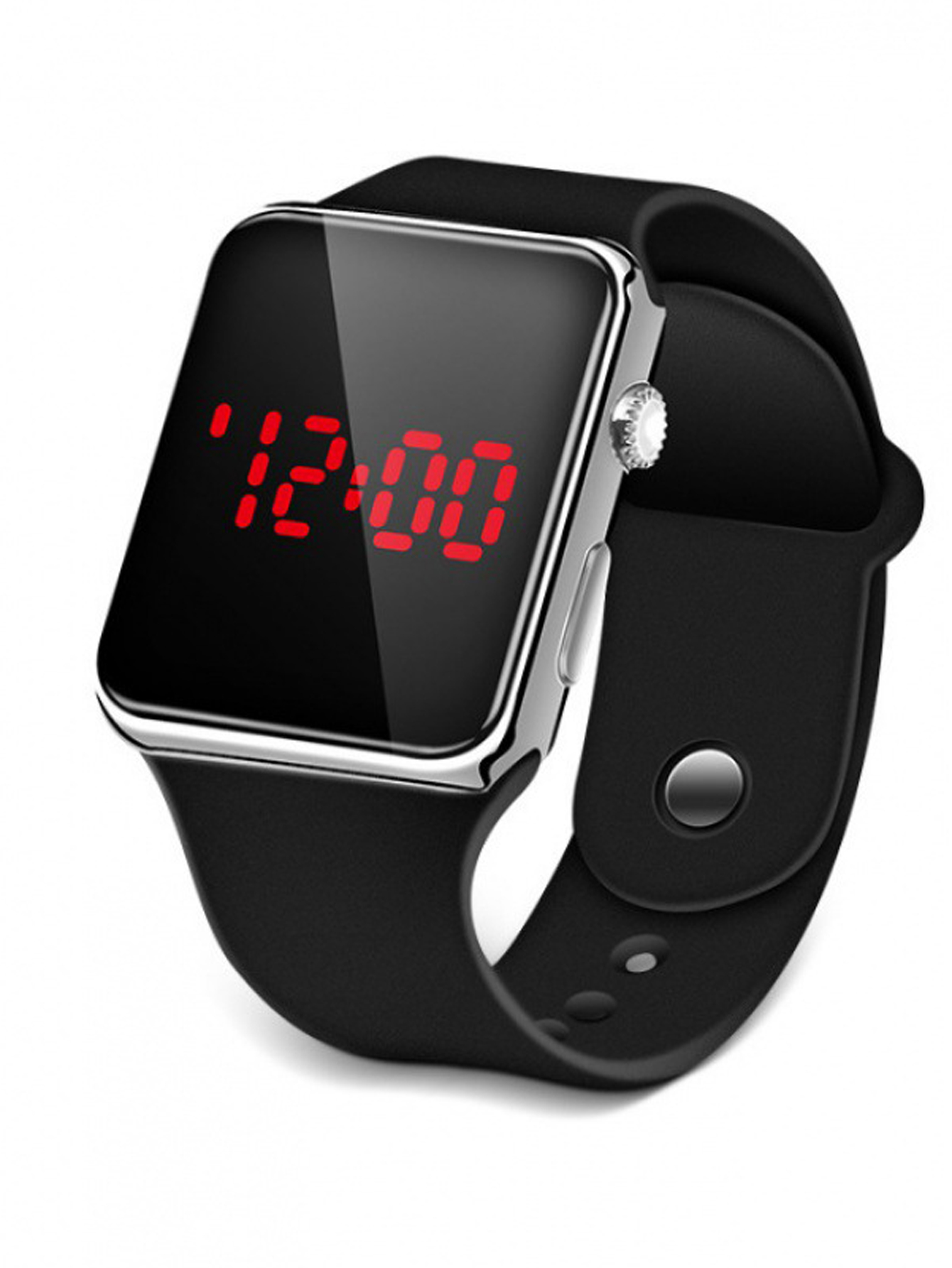 2 pçs esportes moda retangular sílica gel simples relógio eletrônico masculino e feminino conjunto de presente para os amantes