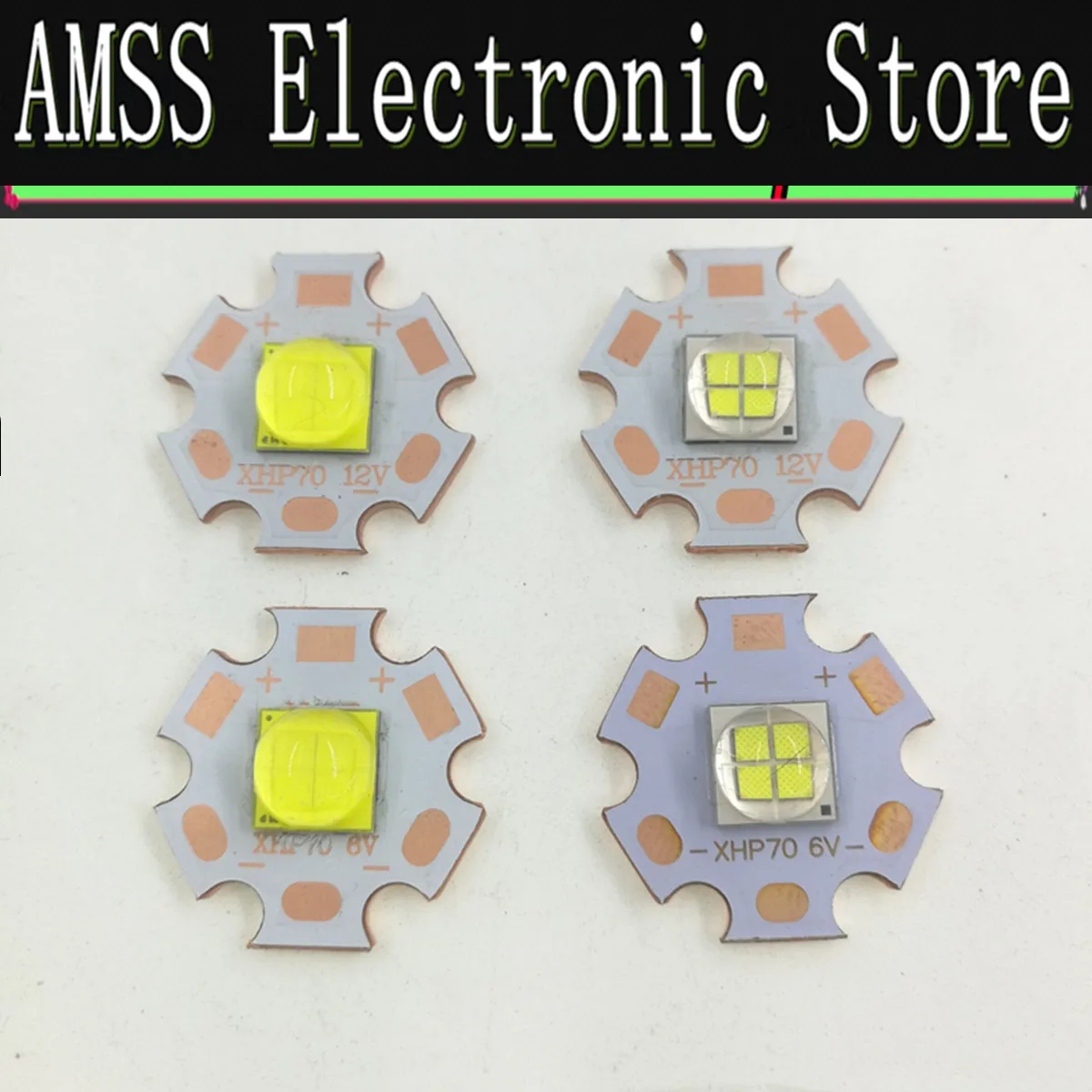 AMSS DIXSG 7070 20W 12V 6V Led sostituire MKR XHP70 XHP50 LED Emettitore 6500K LED Chip Luce bianca brillante