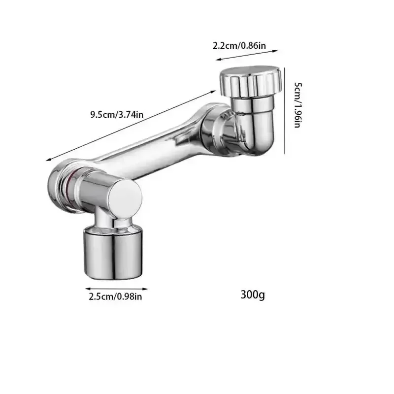 Extensor de grifo de 2 piezas, brazo robótico ABS, modo único, 1080 °   Extensión de grifo universal giratoria, grifo giratorio para lavabo de baño