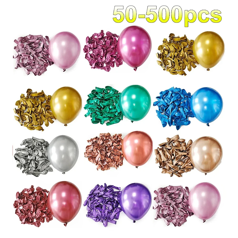50-500 Stück 10 Zoll Latex Ballon Silber Lila Geburtstag Dekoration Ballon Set Hochzeit Party Supplies