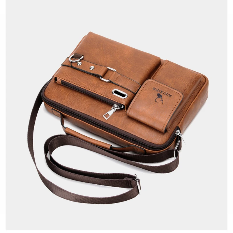 Borsa a tracolla da uomo borsa a tracolla in pelle PU Cross Messenger Business Tote Boston Breifcases borsa a tracolla quadrata piccola maschile