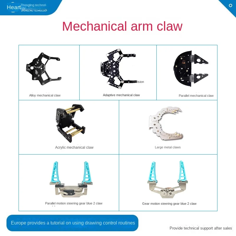 Robot Gripper Plastic Manipulator Claw Clamp Robot Arm For Arduino Robot DIY Kit MG996 Mechanical Gripper for STM32 Robotic Arm