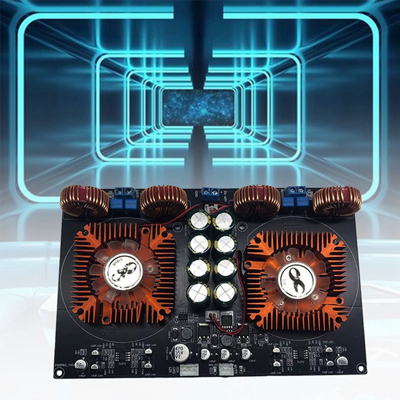 Placa amplificadora Digital YJ-TPA3255 clase D de doble núcleo, alta potencia 2,0, refrigerada por aire, 600W + 600W, módulo portátil multifunción duradero
