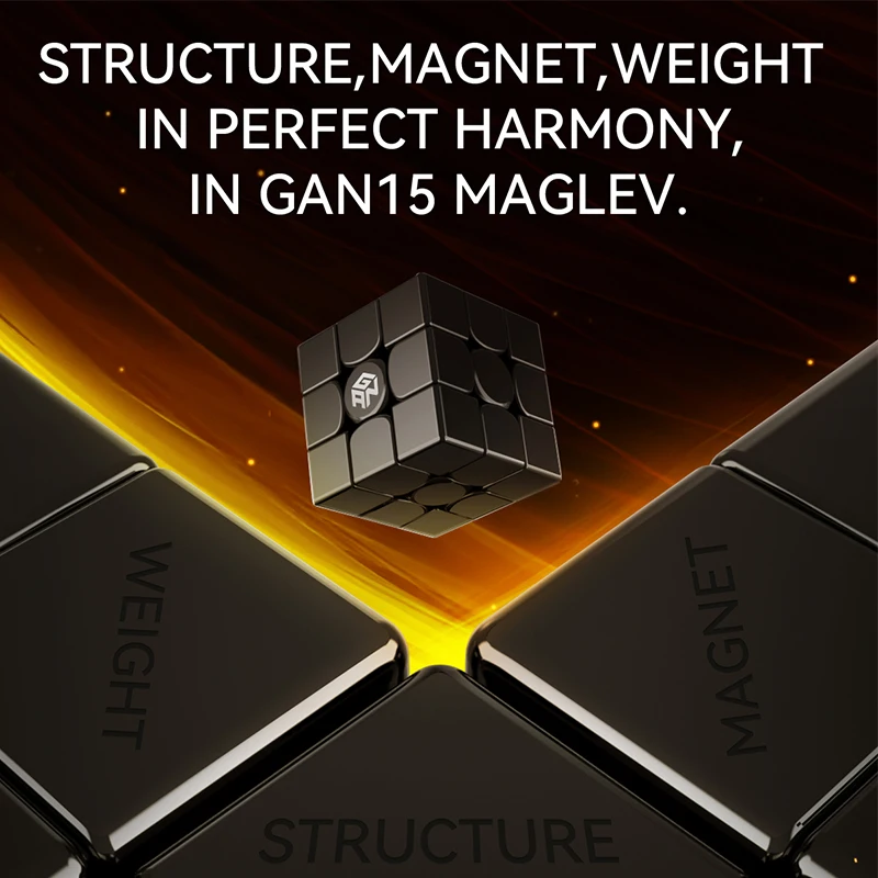 [CubeFun]Gan 15 Maglev UV Magnetic Magic Speed Cube GAN15 M Stickerless Professional Fidget Toys GAN 15M Cubo Magico