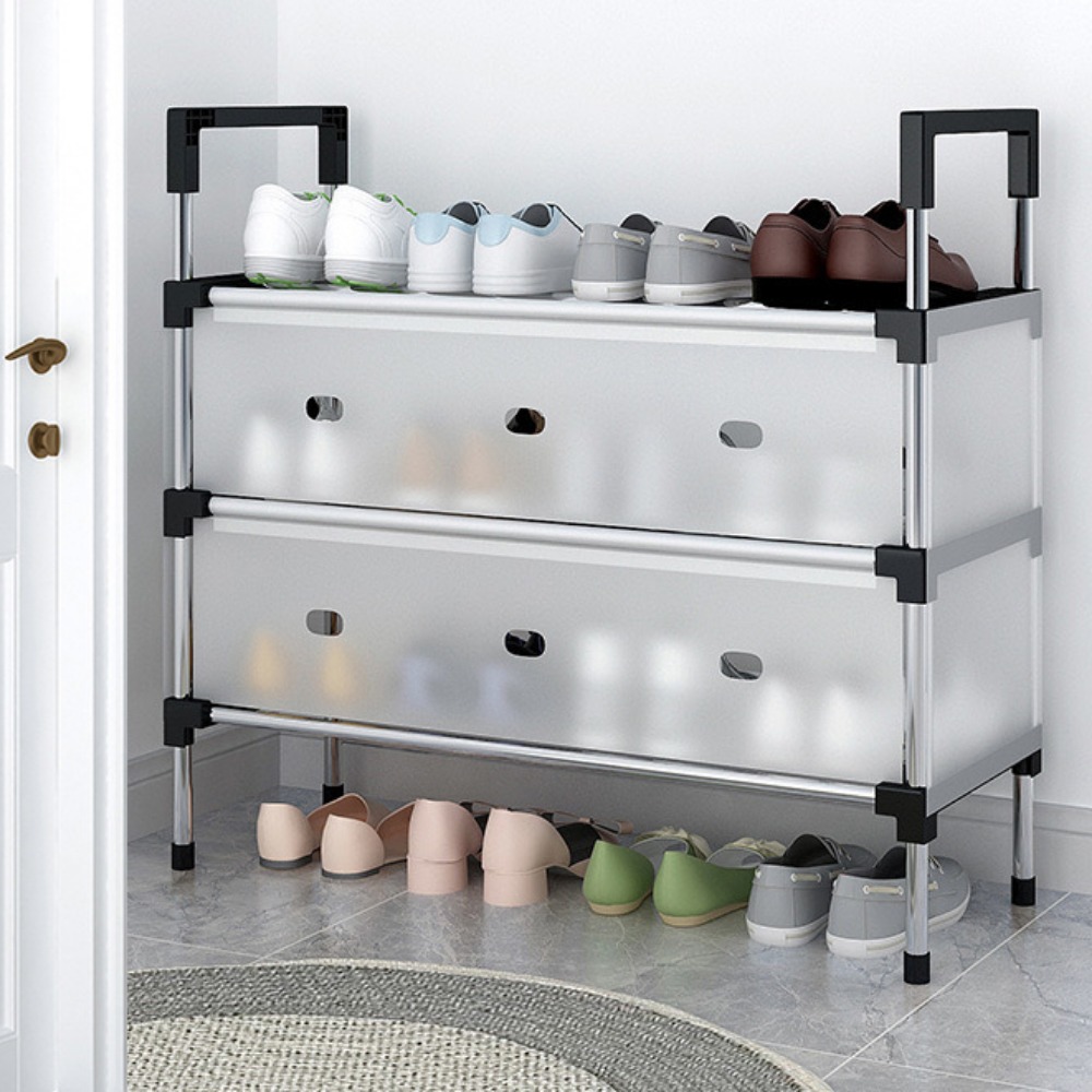 Dustproof DIY Shoe Rack Stainless Steel Pipes Household Multilayer Economical Space Saving Durable And Long-Lasting Shoes Rack