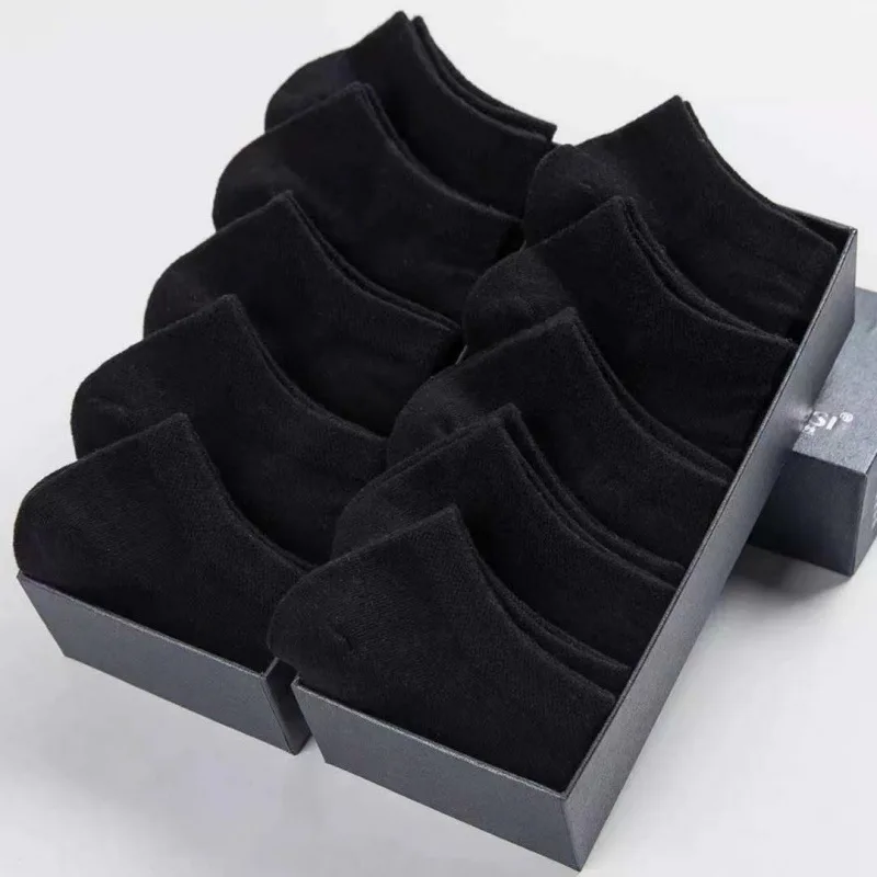 Calcetines náuticos para hombre y mujer, medias transpirables de uso general, color blanco y negro, 10 pares