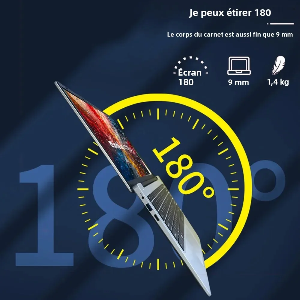 Ordinateur portable de travail de bureau commercial Celeron N4000 Windows 11 Pro de 14,1 pouces - 8 Go de RAM MAX 1 To SSD - WiFi 2,4 G et 5,0 Go, Bluetooth