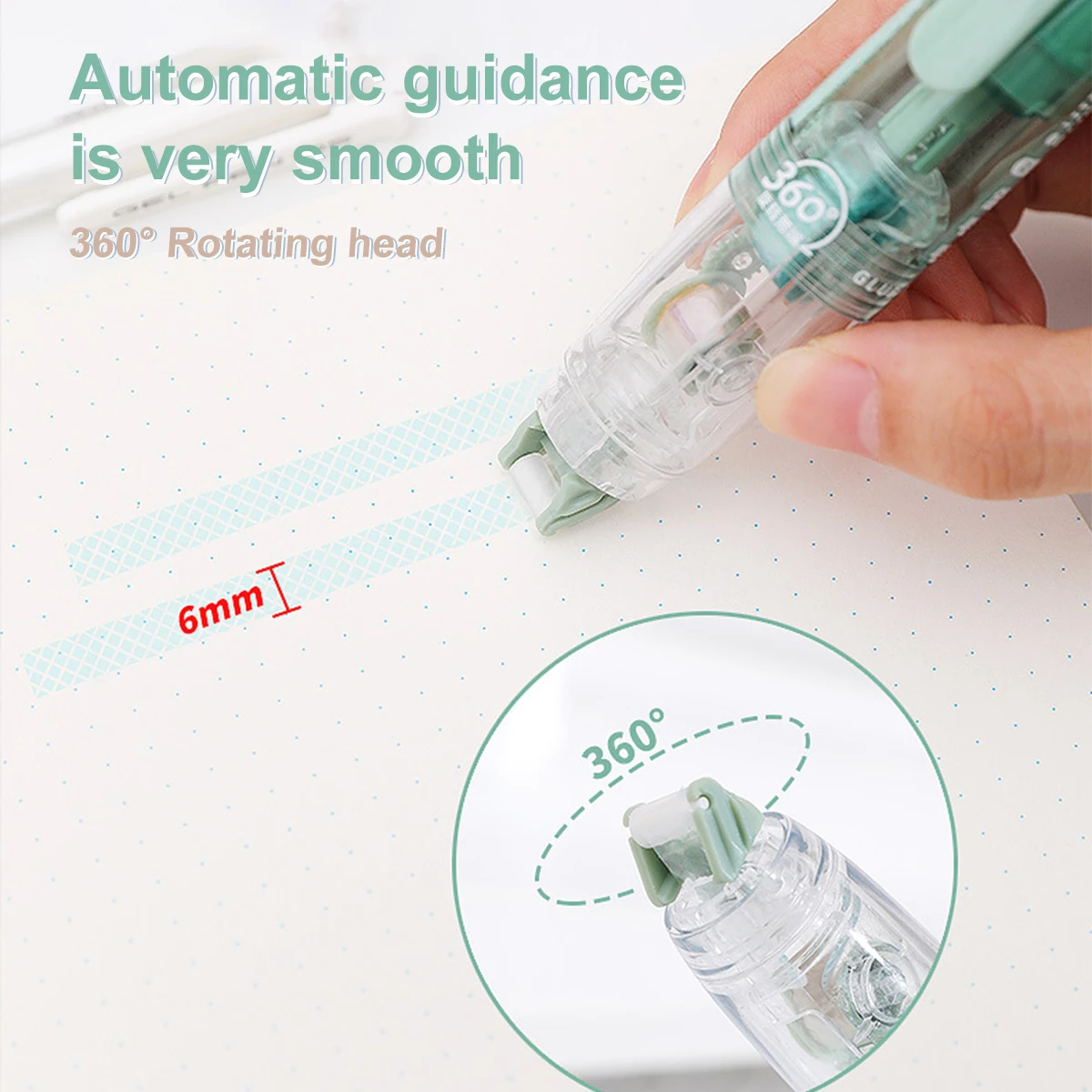 12Pcs/Set Transparent Dot Dispensing Double-sided Tape Replaceable Refills Handbook Dot Glue Stationery School Office Supplies