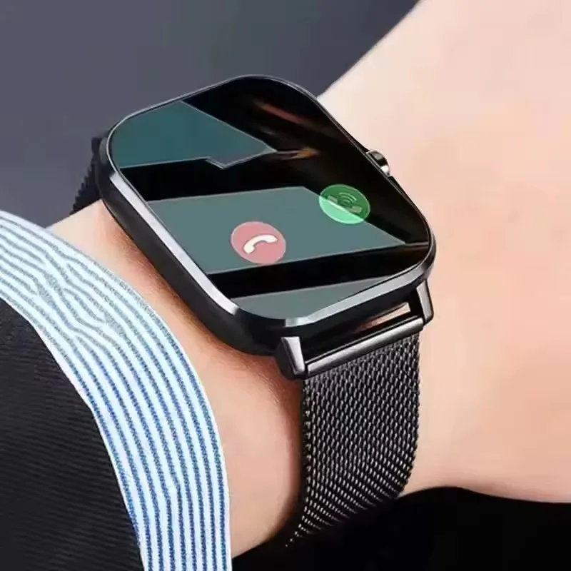 スマートウォッチ男性女性ギフトスポーツフィットネスウォッチ Bluetooth 通話デジタル心拍数モニタースマートウォッチ GPS 追跡腕時計