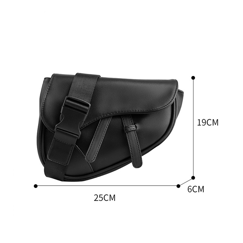 Bolso de pecho de cuero PU para hombre y mujer, bandolera de hombro de cuero, estilo informal, a la moda