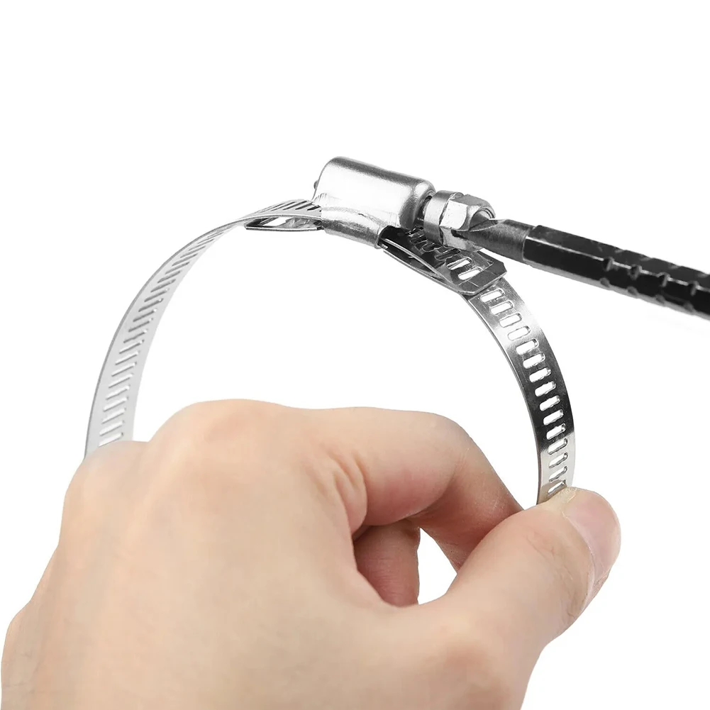 9,8 Fuß verstellbare große Schlauchschellen Schneckengetriebe Edelstahlklemme + 6 Befestigungselemente Autozubehör Klemme und Befestigungselemente