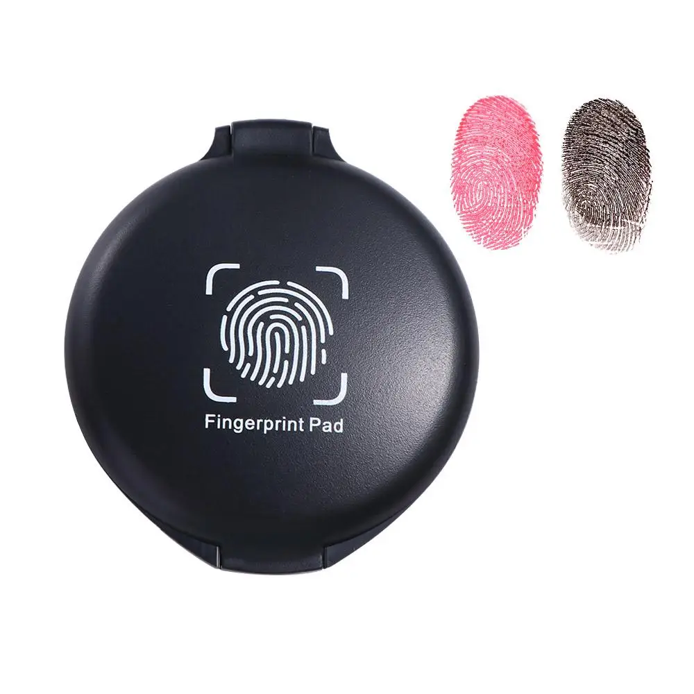 Fingerprint Ink Pad Thumbprint Ink Pad For Notary Fingerprint Id Security Identification Cards Fingerprint Black Stamp Ink Pad