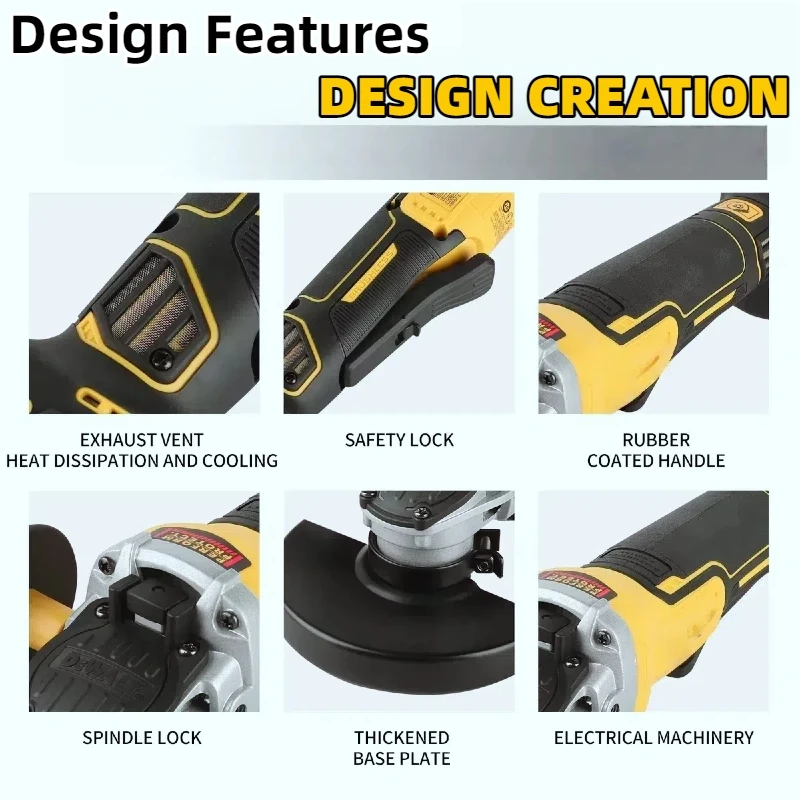 DeWALT DCG406-20V intelligent power tool high-performance brushless cordless angle grinder for cutting and polishing Power Tool