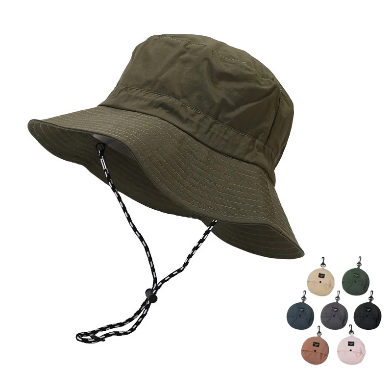 Sneldrogend Visserspetten Dames Heren Outdoor Zon Anti-UV-bescherming Panamahoeden Waterdicht Camping Opvouwbare Bob Emmer Zonnehoeden