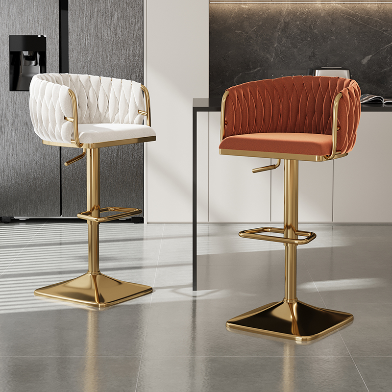 Silla de Bar, taburete de Bar giratorio, silla de Bar para el hogar, sillas altas de escritorio frontal de alta gama, taburete de sala de estar de moda