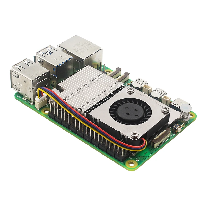 Argon THRML 30 mm aktiver Kühler für Raspberry Pi 5, aktive Kühlung, PWM-Lüfter, passive Kühlung, Aluminium-Flossen, Kühler für RPi 5