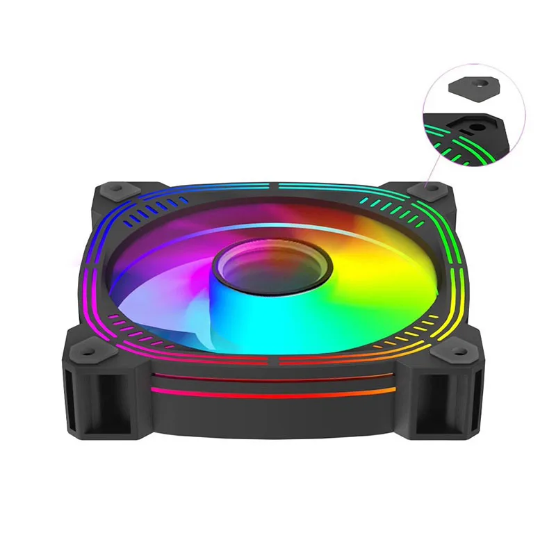 TEUCER Prism-2 1PCS/3PCS ARGB พัดลม,120 มม.PWM 800-1600RPM 5V 3Pin RGB Gaming PC พัดลมระบายความร้อน