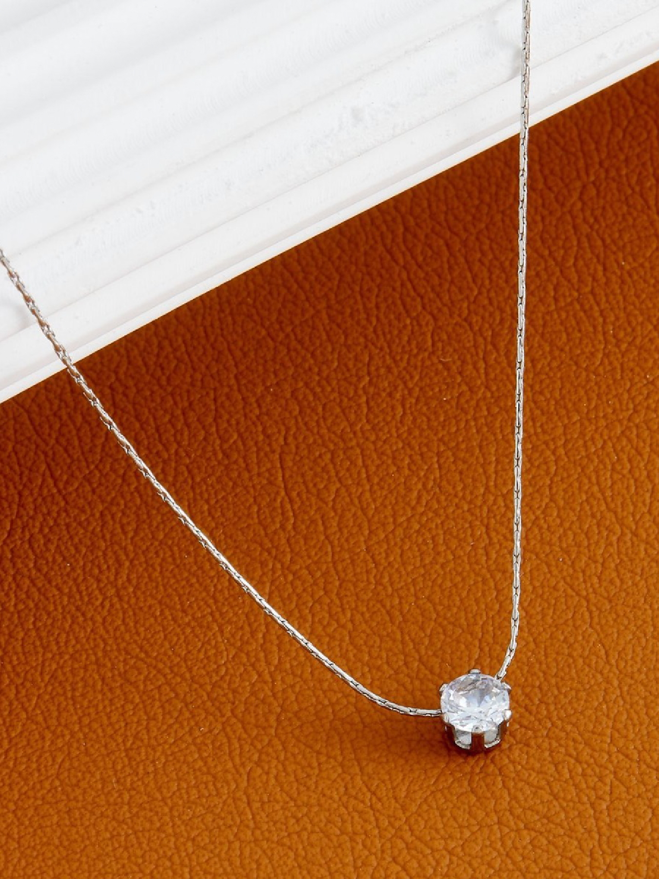 Collier pendentif diamant en or plaqué acier inoxydable, bijoux en Zircon pour femmes