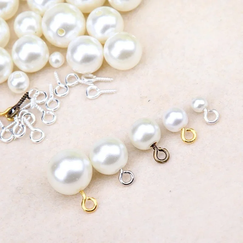300pcs Small Tiny Mini Eye Pins Eyepins Hooks Eyelets Screw Threaded Stainless Steel Clasps Hook Jewelry Findings For Making DIY