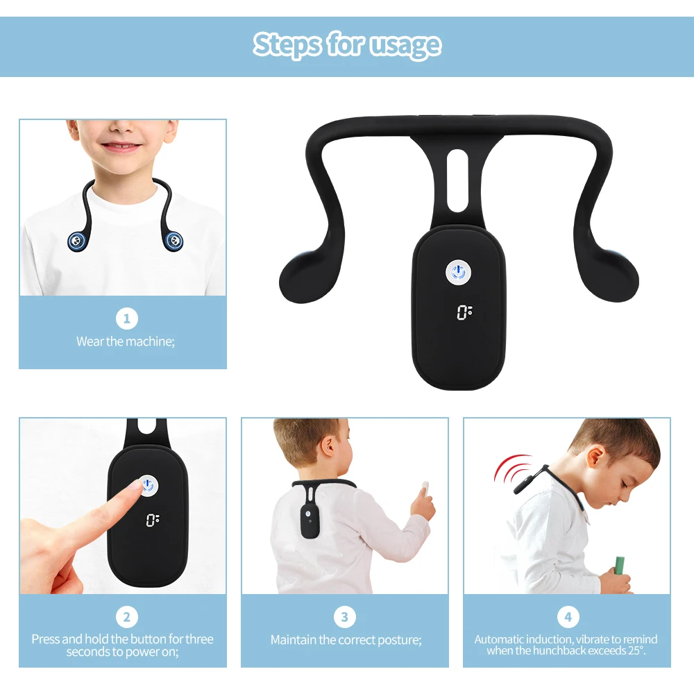 Smart Posture Correction Device Posture Training device Corrector Adult Child Intelligent Posture Corrector Realtime Monitoring