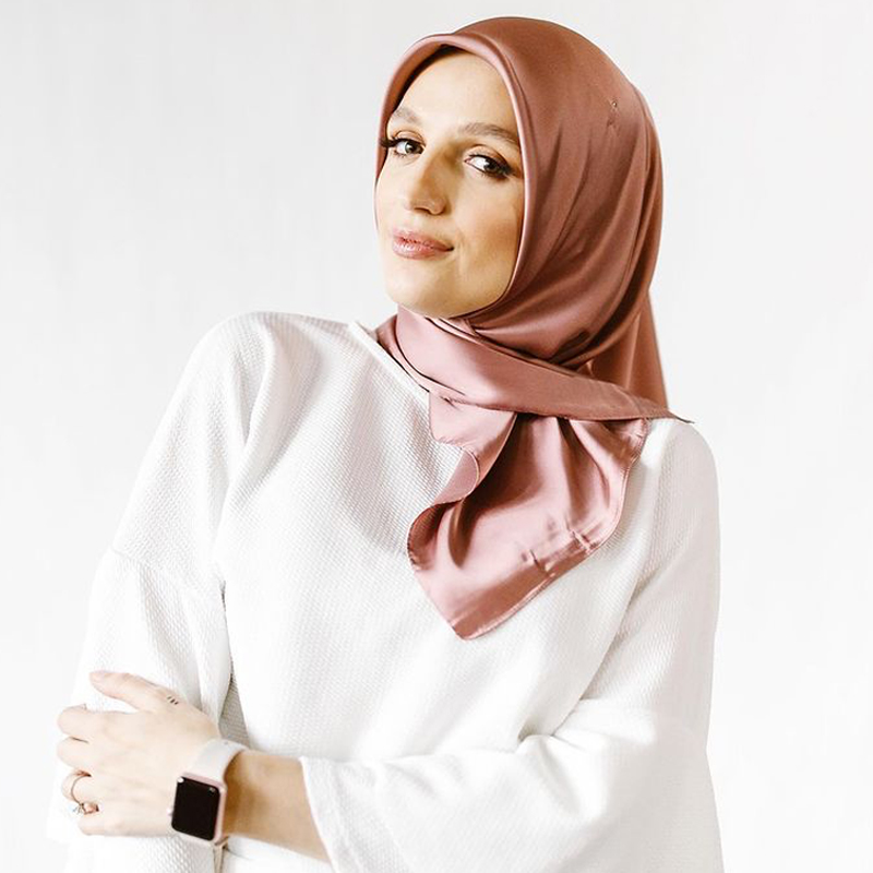 90*90cm lenços de seda feminino quadrado cetim hijab cachecol simples lenço xales envolve lenço de cabeça feminino bandana islâmica