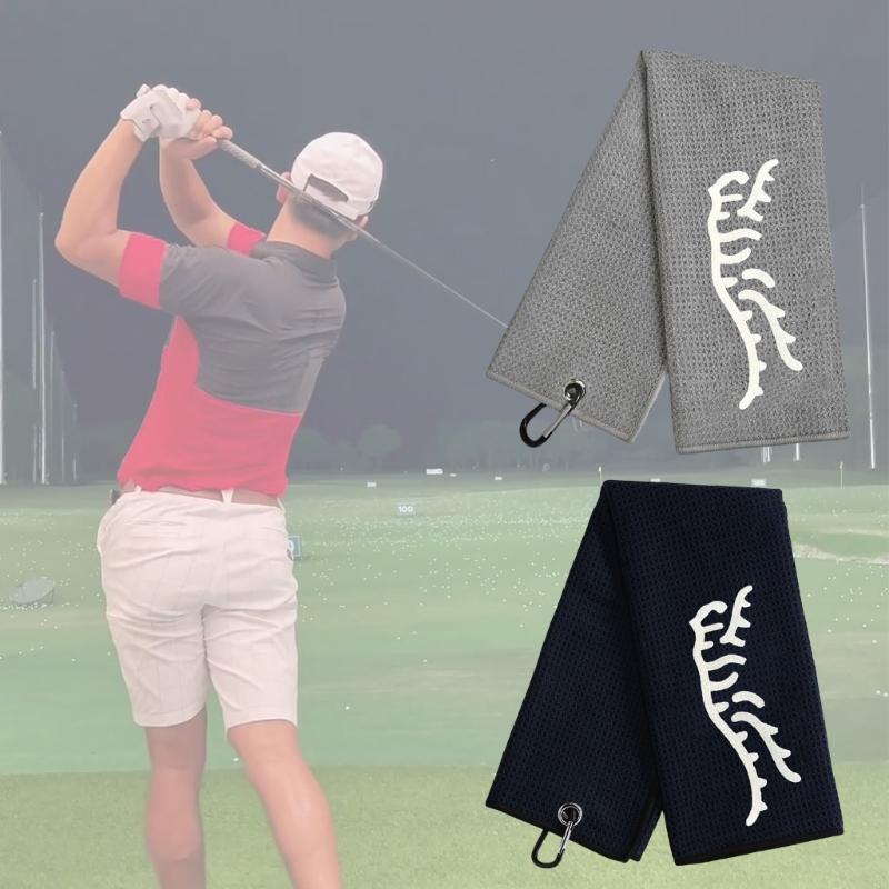 448D Vải microfiber bánh quế mẫu Golf Khăn chơi cá thể thao khăn Golf Túi khăn Khăn hấp thụ nước mạnh mẽ cho nam giới phụ nữ