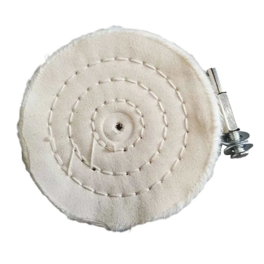 Roda de polimento de 4 polegadas，polir alumínio，polimento de inox，Algodão Polimento Roda Pad para Powerbattery Broca, lustrando moedor, aço inoxidável e produtos de alumínio, 4 ", 100mm