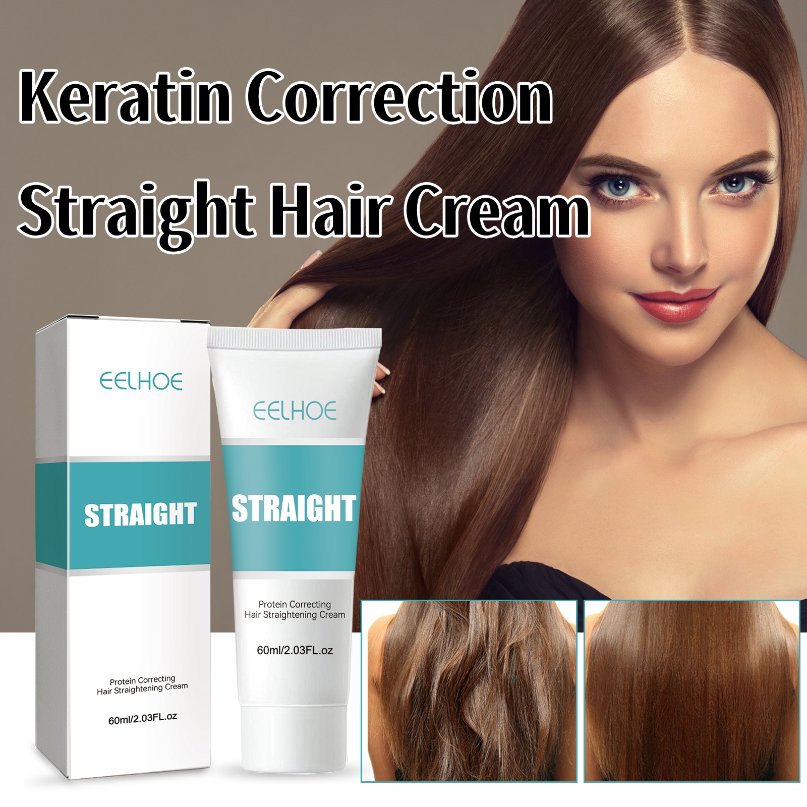 Crema correctora de queratina para el cabello liso, reparación del cabello dañado, mejora la calidad del cabello, suaviza el cabello, previene el producto para el cuidado del cabello seco y rizado