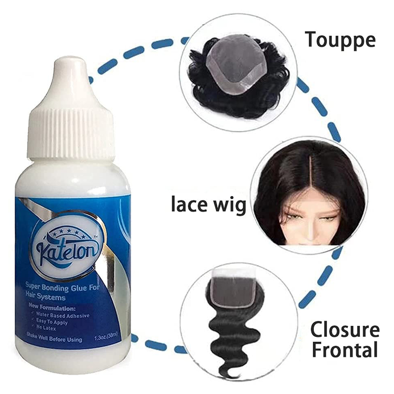 Kit de instalación de peluca, 7 unidades/juego, pegamento y removedor de peluca blanca para palo de cera para el cabello con encaje frontal, banda de fusión de encaje, cepillo para bordes, gorros de peluca HD