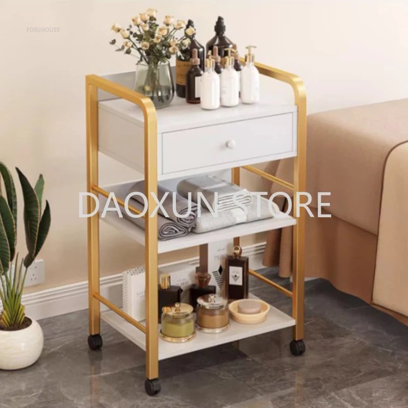 Multifunctional Movable เครื่องมือรถเข็น Beauty Salon Salon รถเข็นชั้นเก็บอุปกรณ์เสริมความงามเล็บเก็บเครื่องมือเสริมรถเข็น