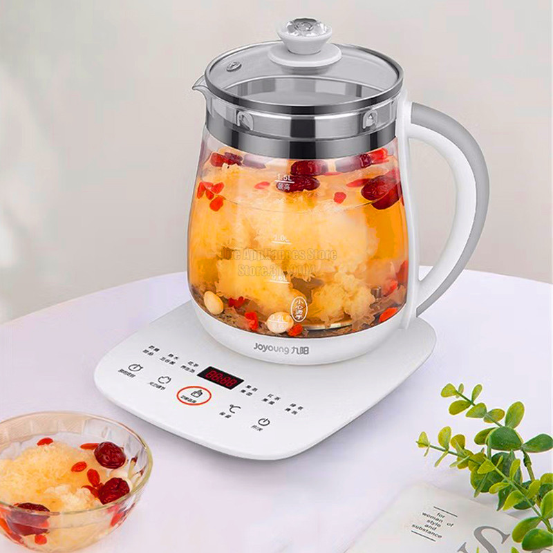 Joyoung-hervidor eléctrico de 1,5 l, olla de salud multifunción para el hogar, potencia de fuego ajustable, temperatura, té, postre, sopa DGD1506BQ