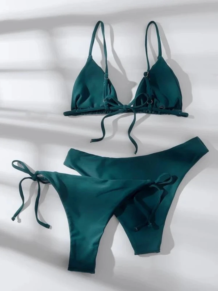 3 pièces ensemble Bikini femmes maillot de bain Push Up avec 2 bas taille basse et moyenne bretelles réglables été maillots de bain maillot de bain 2025