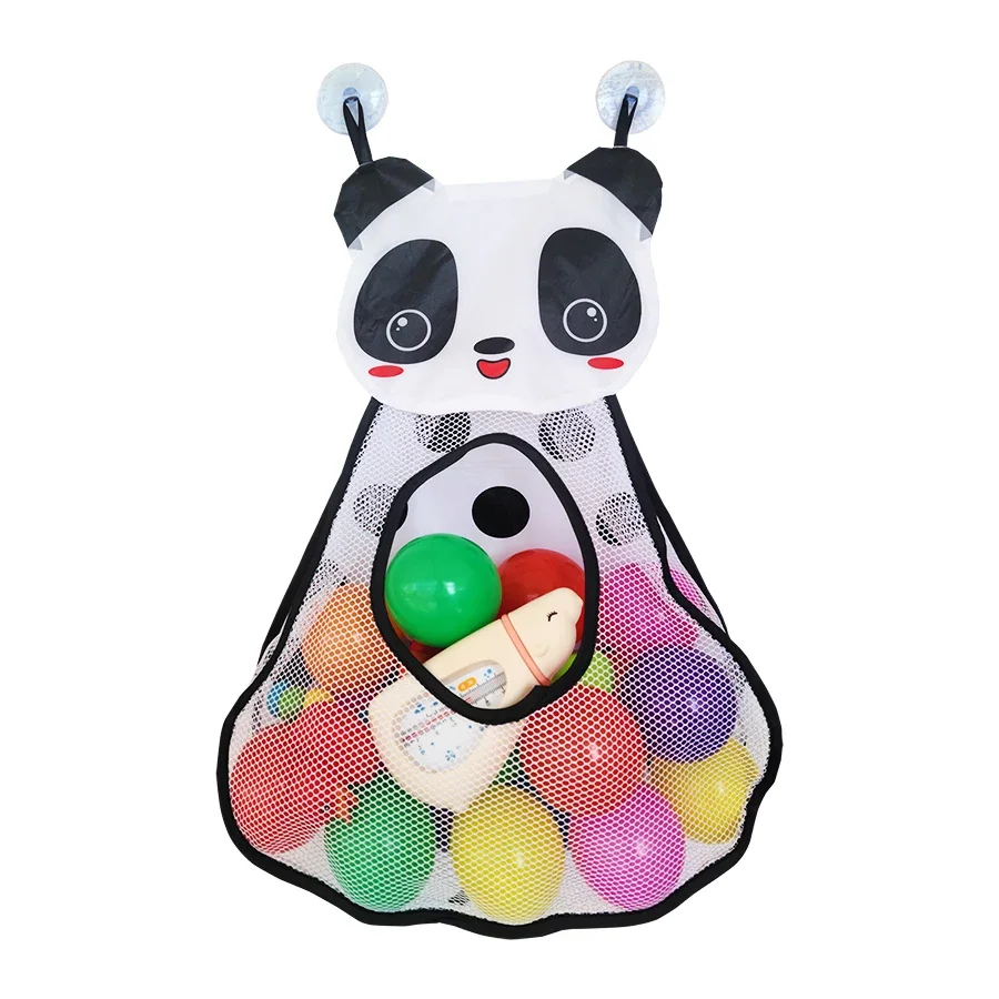 Saco de armazenamento de brinquedos de banho de bebê, sapo de pato, suporte de chuveiro, organizador de brinquedos, cestas de rede, brinquedos de água, saco de jogo para crianças, ventosas fortes