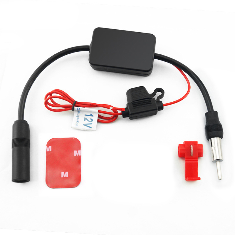 車のラジオアンテナアンプ,FMラジオ,12v,ブースター,330mm,船舶用ボート,自動車用アクセサリー