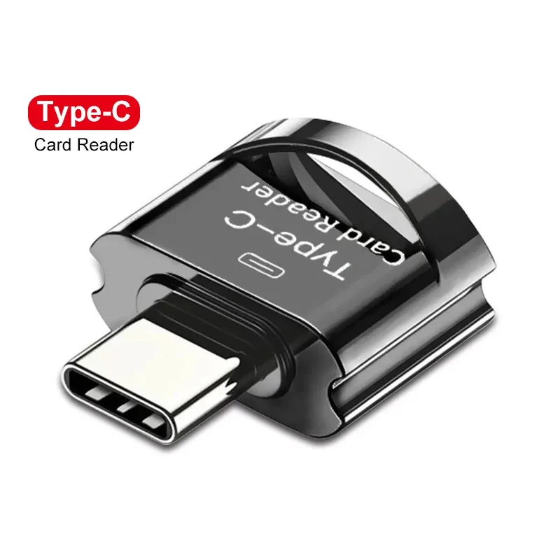 Czytnik kart pamięci do telefonu komórkowego Plug and Play Type-C Mini, szybki czytnik kart TF/OTG, stabilna transmisja danych.