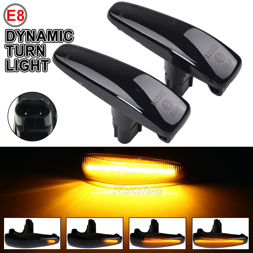 LED Side Fender Dynamic Turn Signal Light Marker Lamp For Mitsubishi Lancer Evolution Evo X Outlander Sport RVR ASX Mirage 2014+