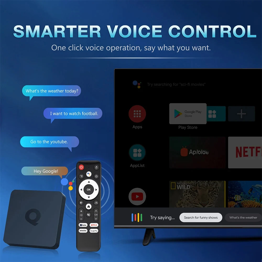 Q1 8GB 128GB Android 14 TV Box Allwinner H313 Quad Core 5G Wifi 8K Google Player Youtube Voice Media Player 4GB 64GB Set Top Box