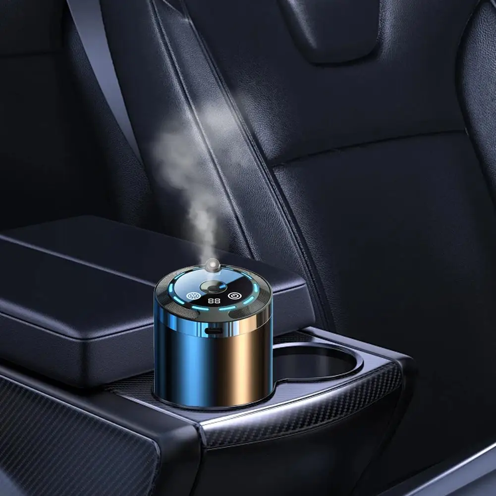 Smart Car Air Freshener, Rechargeable Car Aroma Diffuser, 5 Levels Of Adjustable Intelligent Car Diffuser