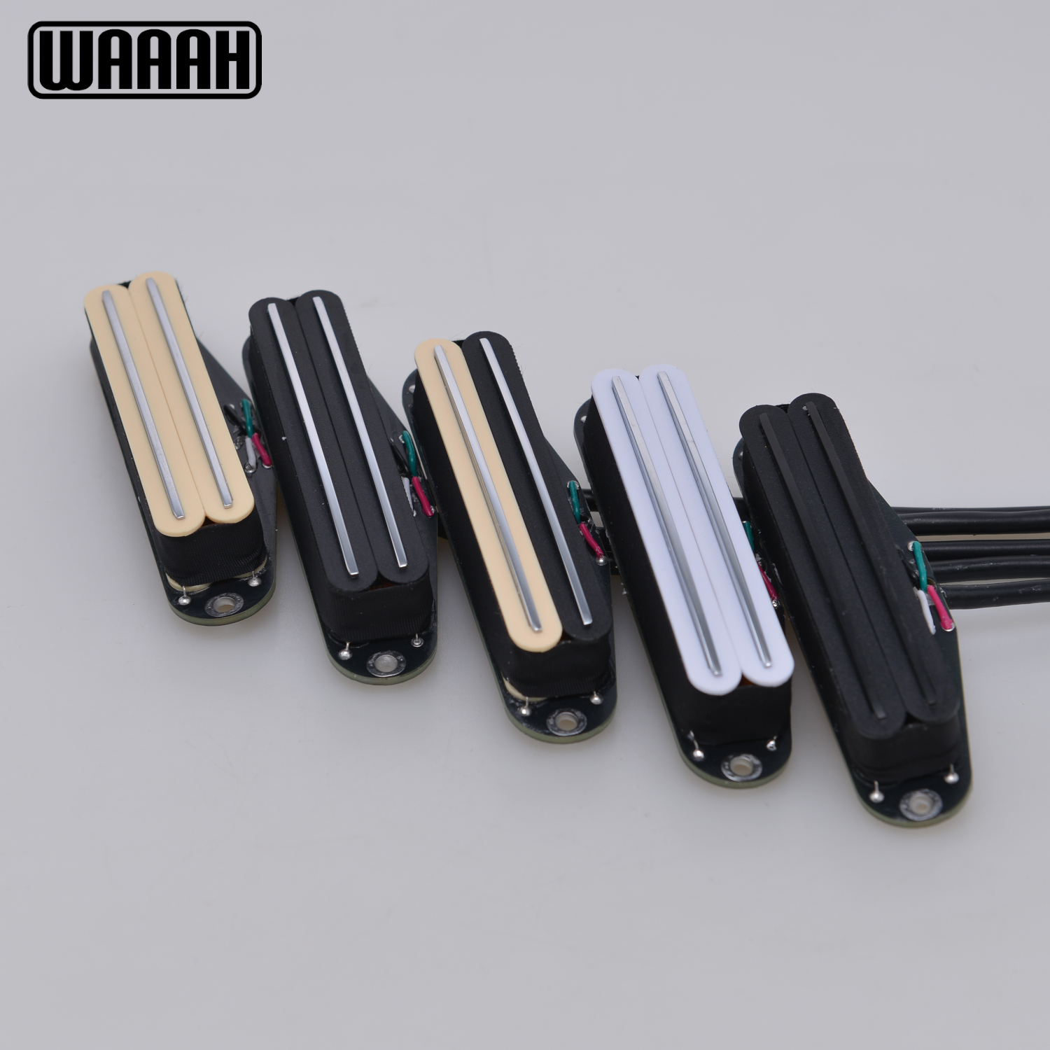 1 Uds. Humbucker de carril de cerámica, pastilla de guitarra de doble carril, Color negro, blanco y amarillo para piezas de guitarra eléctrica