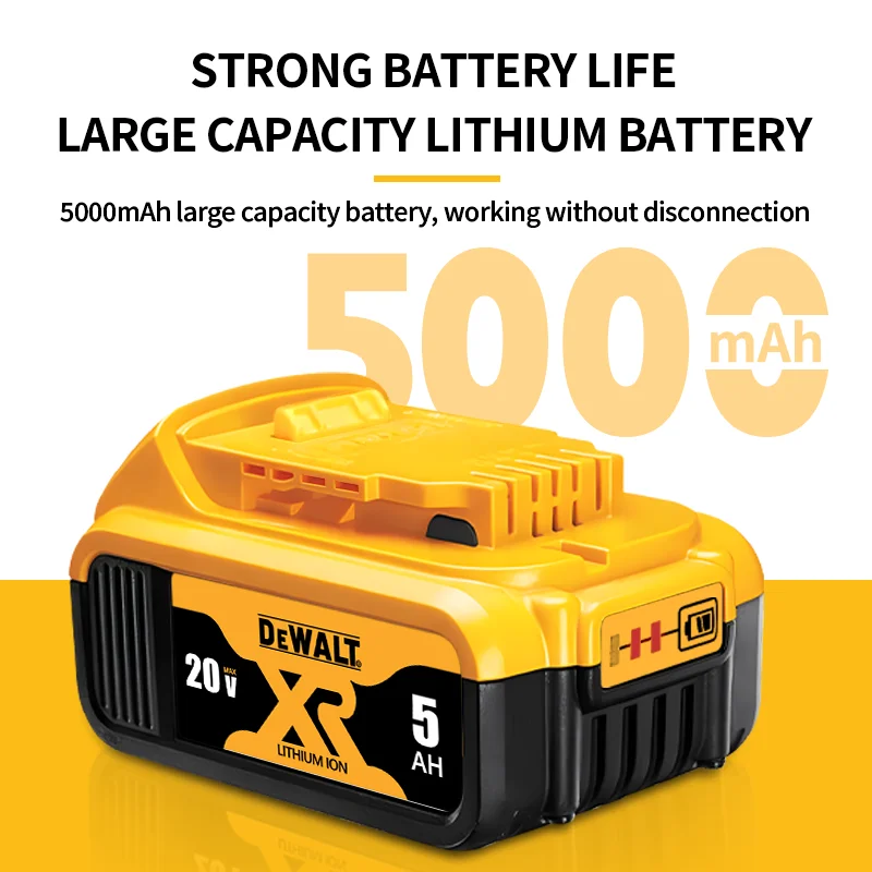 Оригинальный Dewalt 20V 6.0AH5. 018650   Литиевая аккумуляторная батарея подходит DCB184 DCB206DCB205DCB200 DCB609 Батарея Dewalt 20 В-60 В
