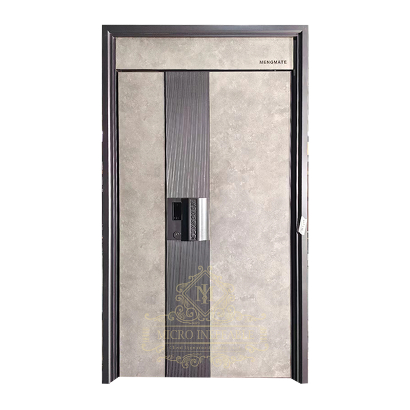Puerta principal antirrobo de acero inoxidable, puerta de seguridad Exterior, diseño moderno