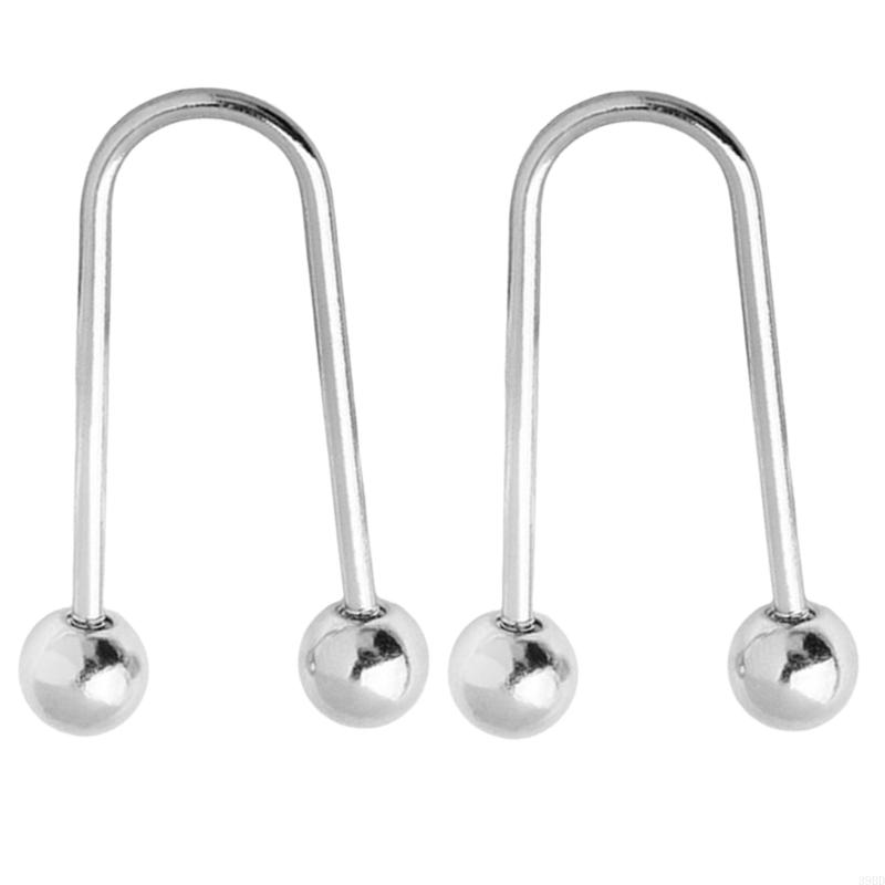 39BD 2PCS多目的メタルスパイラルバックルダブルヘッドブローチ衣服固定のためのブローチ