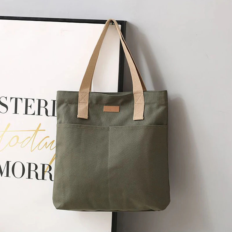 1 peça de bolsa feminina de grande capacidade lona linha de costura high-end sensação bolsa conveniente saco de deslocamento