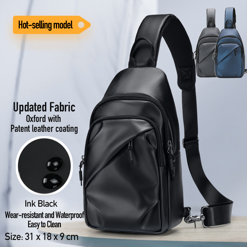 Waterdichte borstdraagtas voor heren Lichtgewicht crossbodytas met antidiefstalzak, reisschouderrugzak voor dagelijks buiten